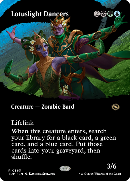 Lotuslight Dancers (Borderless) (TDM-363) - Tarkir: Dragonstorm: (Showcase) Foil