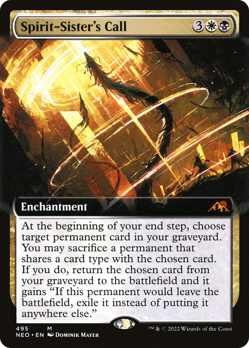 Spirit-Sister's Call (Extended Art) (NEO-495) - Kamigawa: Neon Dynasty: (Extended Art)