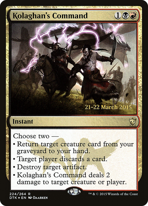 Kolaghan's Command (PRE-224S) - Dragons of Tarkir Promos Foil