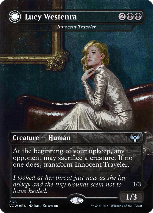 Lucy Westenra - Innocent Traveler (VOW-336) - Innistrad: Crimson Vow: (Double Faced Transform) (Borderless)