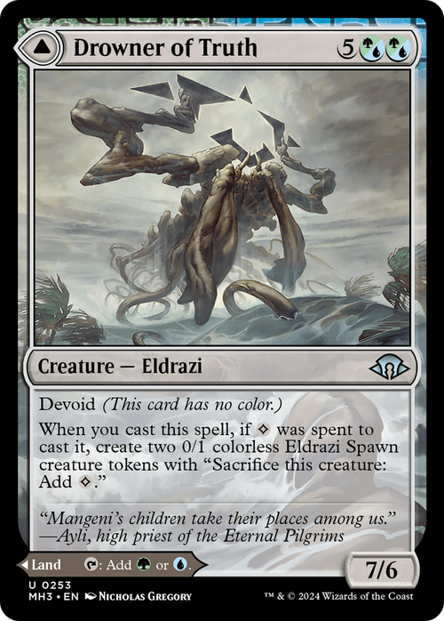 Drowner of Truth (MH3-253) - Modern Horizons 3: (devoid) Foil