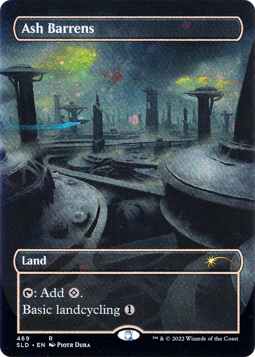 Ash Barrens (Borderless) (Galaxy Foil) (SLD-469) - Secret Lair Drop Foil