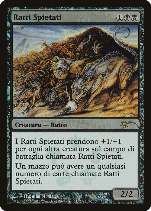 Relentless Rats (Italian) - "Ratti Spietati" (UMP-113★) - Magic 2011 Promos Foil