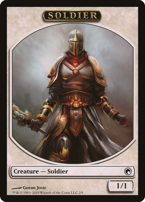 Soldier Token (SOM-002) - Scars of Mirrodin Tokens
