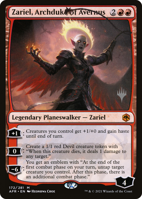 Zariel, Archduke of Avernus (PPAFR-172P) - Adventures in the Forgotten Realms Promos Foil