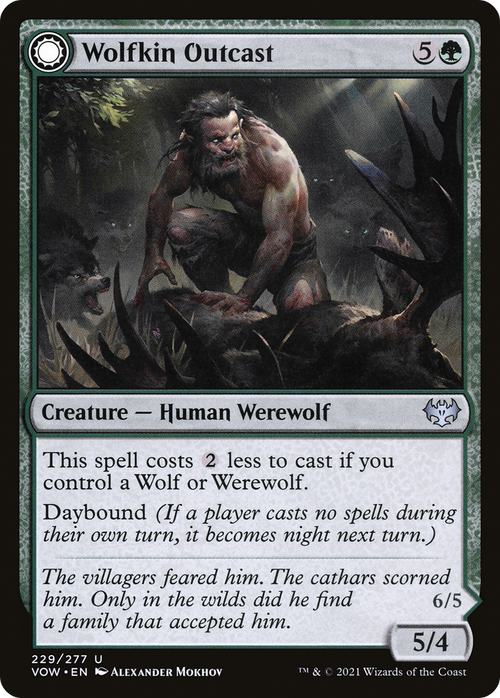 Wolfkin Outcast (VOW-229) - Innistrad: Crimson Vow: (Double Faced Transform) Foil