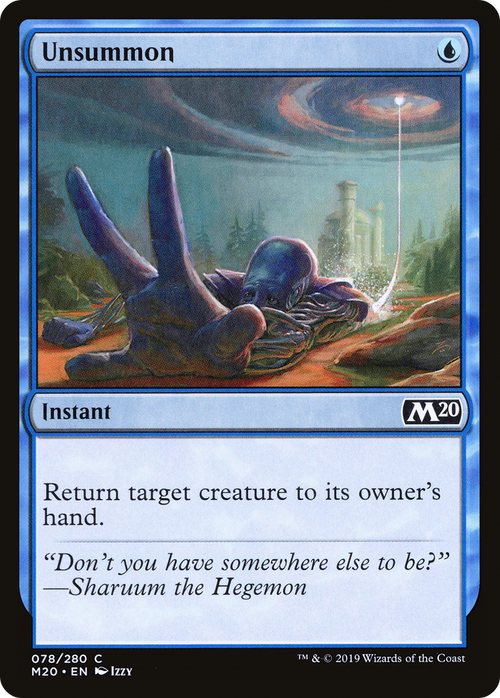 Unsummon (M20-078) - Core Set 2020 Foil