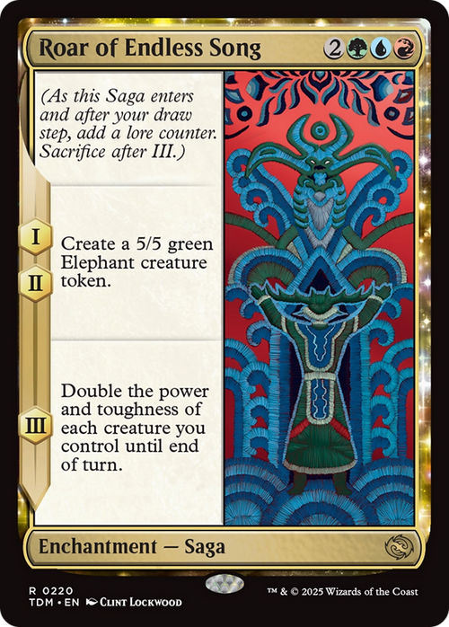 Roar of Endless Song (TDM-220) - Tarkir: Dragonstorm: (enchantment)