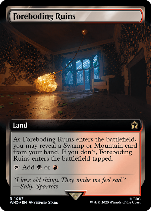 Foreboding Ruins (Extended Art) (Surge Foil) (WHO-1087) - Doctor Who: (Extended Art) Foil
