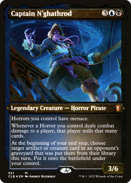 Captain N'ghathrod (Display Commander) - Thick Stock (CLB-931) - Commander Legends: Battle for Baldur's Gate Foil