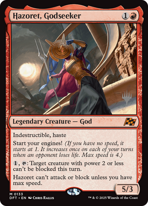 Hazoret, Godseeker (PPDFT-133P) - Promo Pack: Aetherdrift Foil