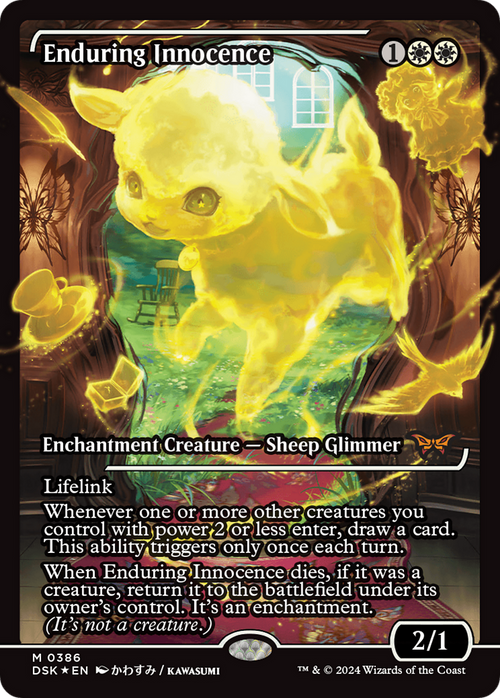 Enduring Innocence (Showcase) (DSK-386) - Duskmourn: House of Horror: (Showcase) Foil