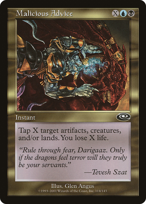 Malicious Advice (PLS-114) - Planeshift Foil