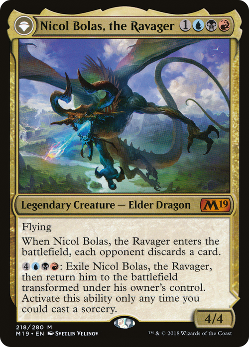 Nicol Bolas, the Ravager (M19-218) - Core Set 2019: (originpwdfc)