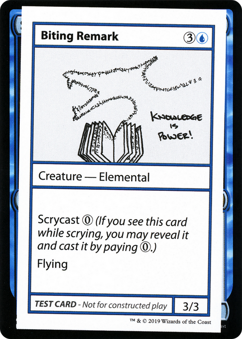 Biting Remark (No PW Symbol) (CMB1-017) - Mystery Booster Playtest Cards 2021