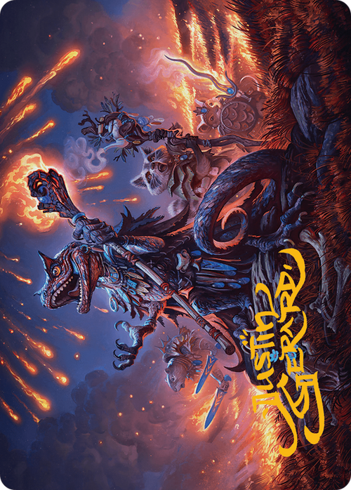 Valley Flamecaller // Valley Flamecaller (ABLB-021) - Bloomburrow Art Series (Borderless) Foil