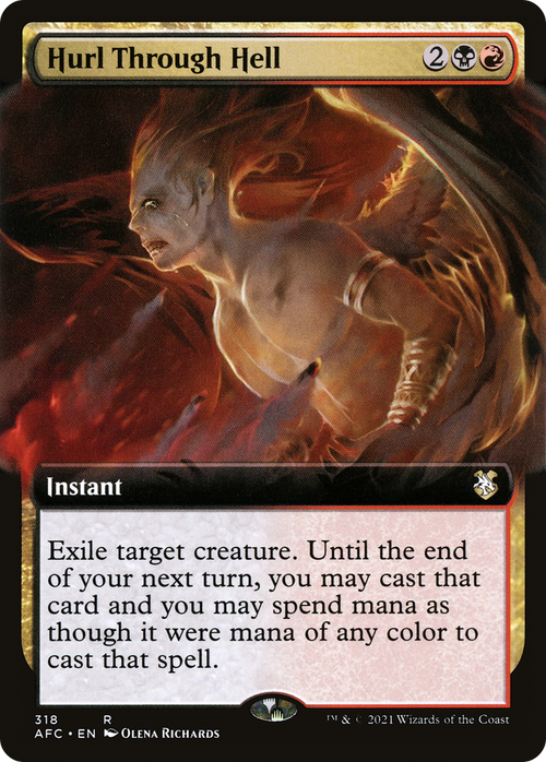 Hurl Through Hell (Extended Art) (AFC-318) - Forgotten Realms Commander: (Extended Art)