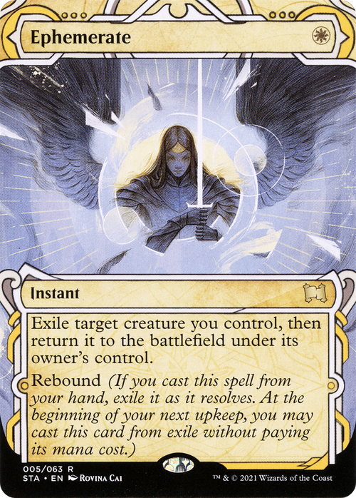 Ephemerate (STA-005) - Strixhaven Mystical Archive: (Showcase) (Borderless) Etched Foil