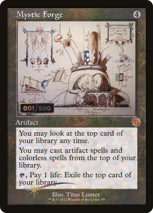 Mystic Forge (Schematic) (Serial Numbered) (BRR-099) - The Brothers' War Retro Artifacts Foil