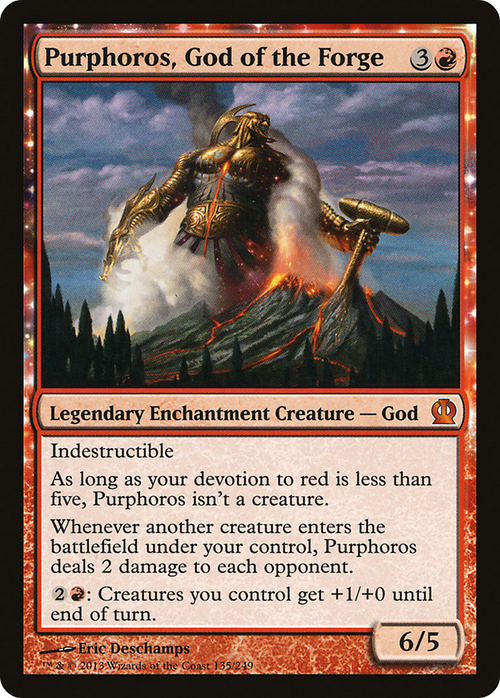 Purphoros, God of the Forge (THS-135) - Theros: (enchantment) Foil