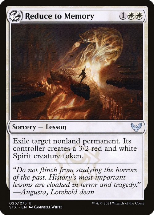 Reduce to Memory (STX-025) - Strixhaven: School of Mages: (lesson) Foil