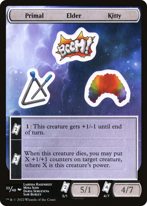 Primal Elder Kitty (UNF-033) - Unfinity Sticker Sheets