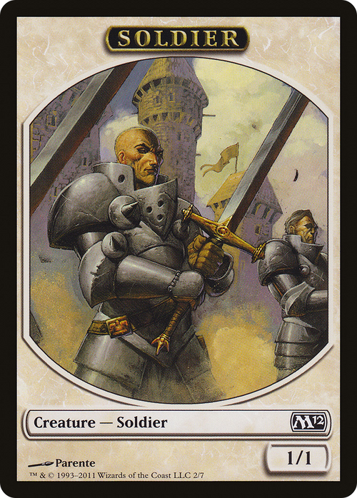Soldier Token (M12-002) - Magic 2012 Tokens
