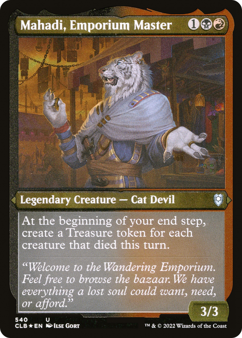 Mahadi, Emporium Master (Foil Etched) (CLB-540) - Commander Legends: Battle for Baldur's Gate Foil