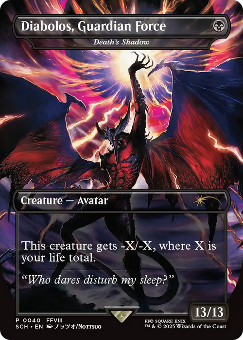 Death's Shadow (GAME-040) - Standard Showdown Promos / Diabolos, Guardian Force (Borderless) Foil