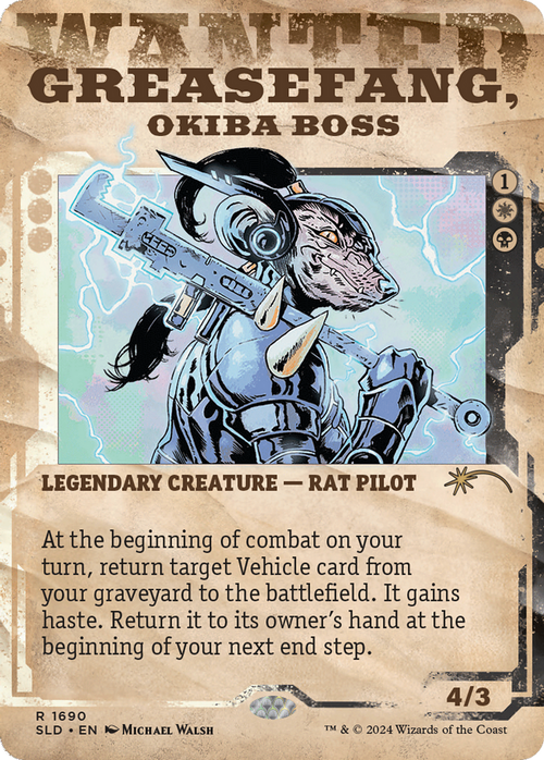 Greasefang, Okiba Boss (SLD-1690) - Secret Lair Drop: (Showcase) (Borderless)