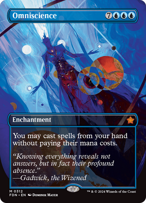 Omniscience (Borderless) (FDN-312) - Foundations: (enchantment) Foil