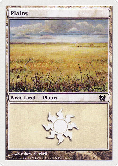 Plains (332) (8ED-332) - 8th Edition Foil
