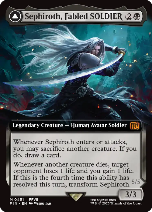 Sephiroth, Fabled SOLDIER (Extended Art) (FIN-451) - FINAL FANTASY: (Extended Art) Foil