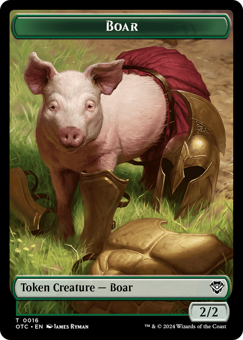 Boar (TOTC-016) - Outlaws of Thunder Junction Commander Tokens Foil