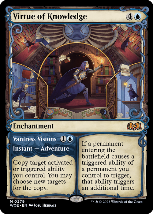 Virtue of Knowledge (Showcase) (WOE-279) - Wilds of Eldraine: (Showcase) Foil