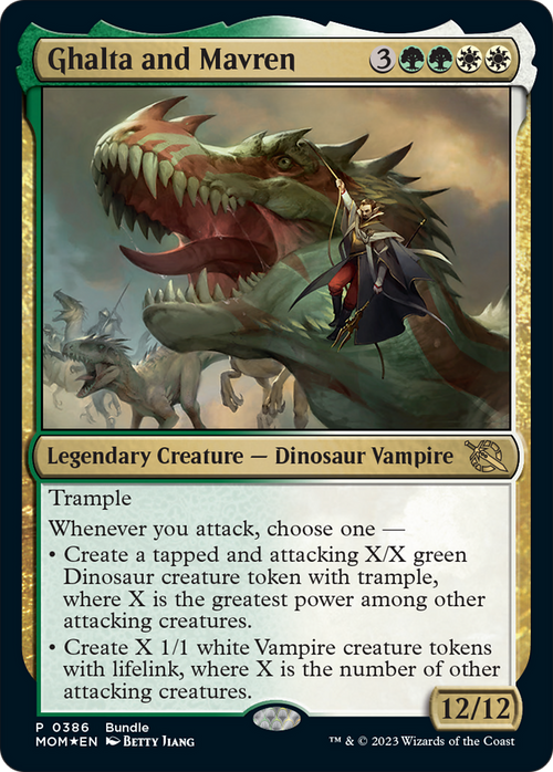 Ghalta and Mavren (MOM Bundle) (UMP-386) - March of the Machine Foil