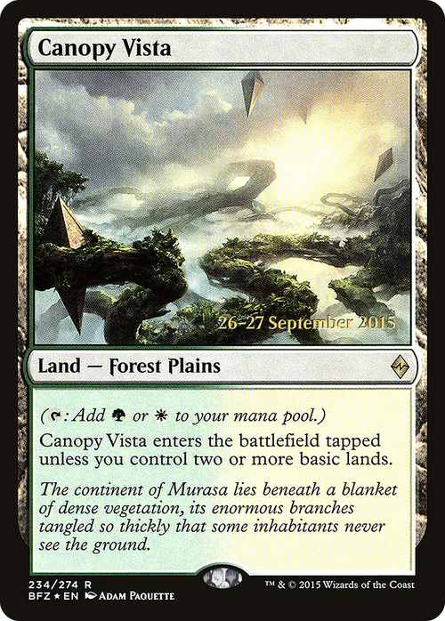 Canopy Vista (PRE-234S) - Battle for Zendikar Promos Foil