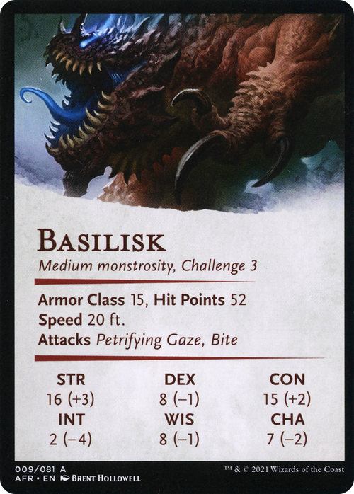 Underdark Basilisk // Basilisk (AAFR-009) - Adventures in the Forgotten Realms Art Series (Borderless) Foil