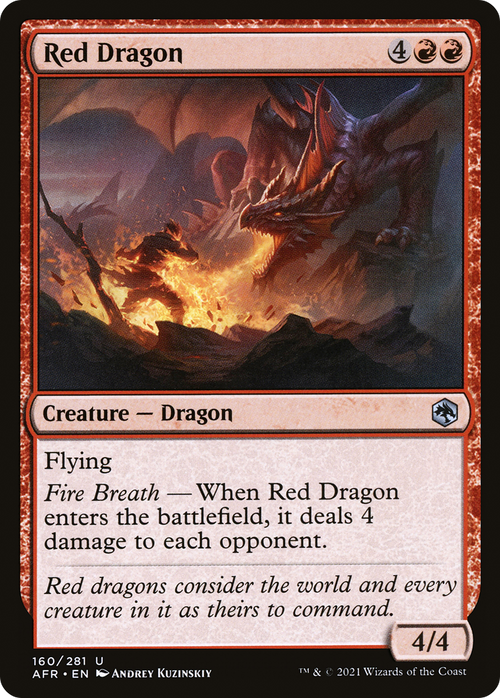 Red Dragon (AFR-160) - Adventures in the Forgotten Realms Foil