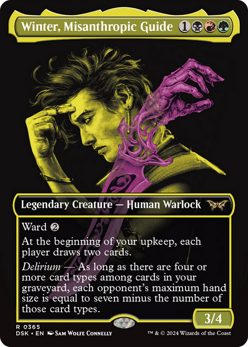 Winter, Misanthropic Guide (Showcase) (DSK-365) - Duskmourn: House of Horror (Borderless)