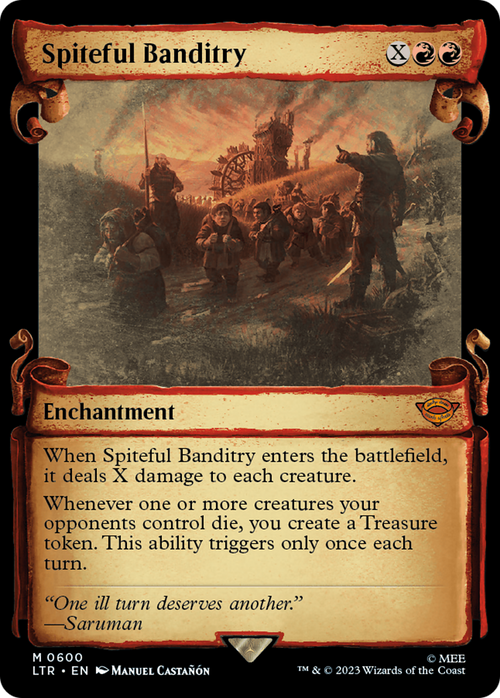 Spiteful Banditry (Showcase Scrolls) (LTR-600) - The Lord of the Rings: Tales of Middle-earth: (Showcase) Foil