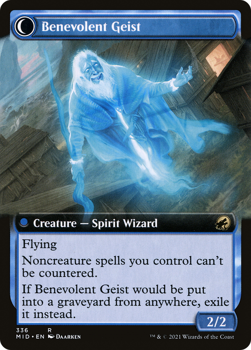 Malevolent Hermit (Extended Art) (MID-336) - Innistrad: Midnight Hunt: (Extended Art, Double Faced Transform)