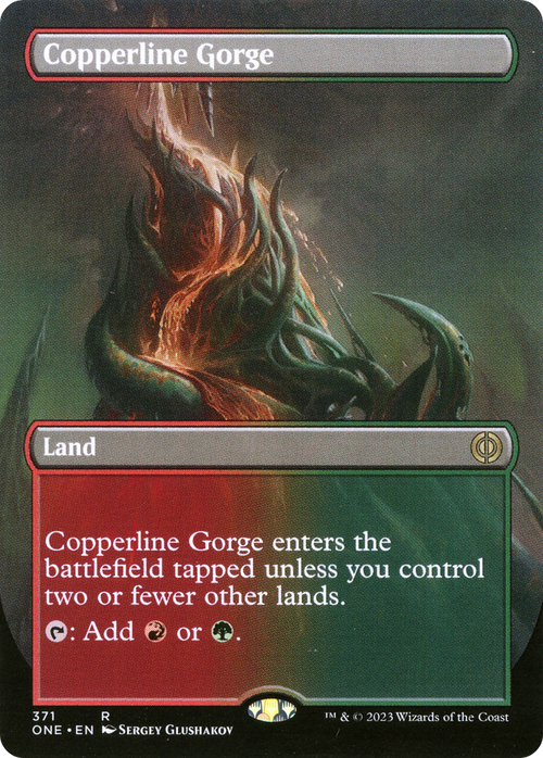 Copperline Gorge (Borderless) (ONE-371) - Phyrexia: All Will Be One Foil