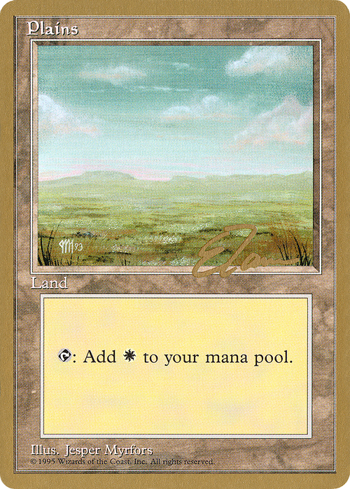 Plains (A) - 1996 Eric Tam (4ED) (WCD-) - Pro Tour Collector Set