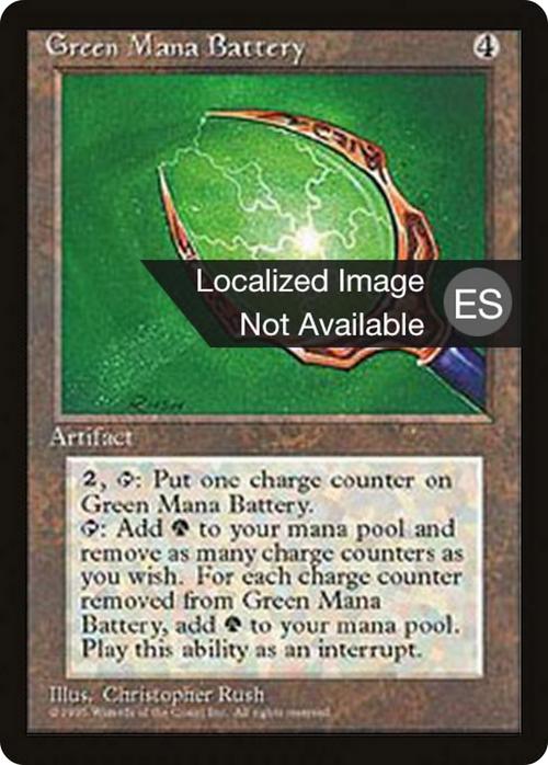 Green Mana Battery (4BB-) - Fourth Edition Foreign Black Border