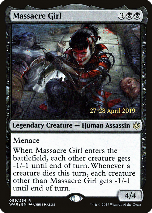 Massacre Girl (PRE-99S) - War of the Spark Promos Foil