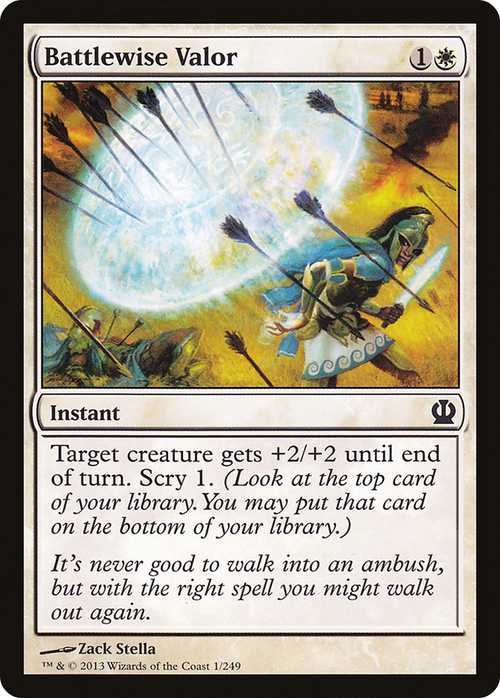 Battlewise Valor (THS-001) - Theros Foil