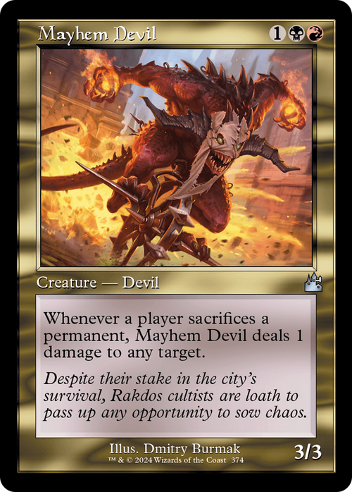 Mayhem Devil (Retro Frame) (RVR-374) - Ravnica Remastered Foil