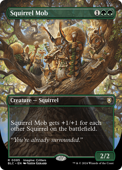 Squirrel Mob (Borderless) (BLC-085) - Bloomburrow Commander Foil