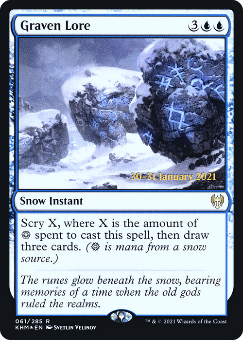 Graven Lore (PRE-61S) - Kaldheim Promos: (snow) Foil